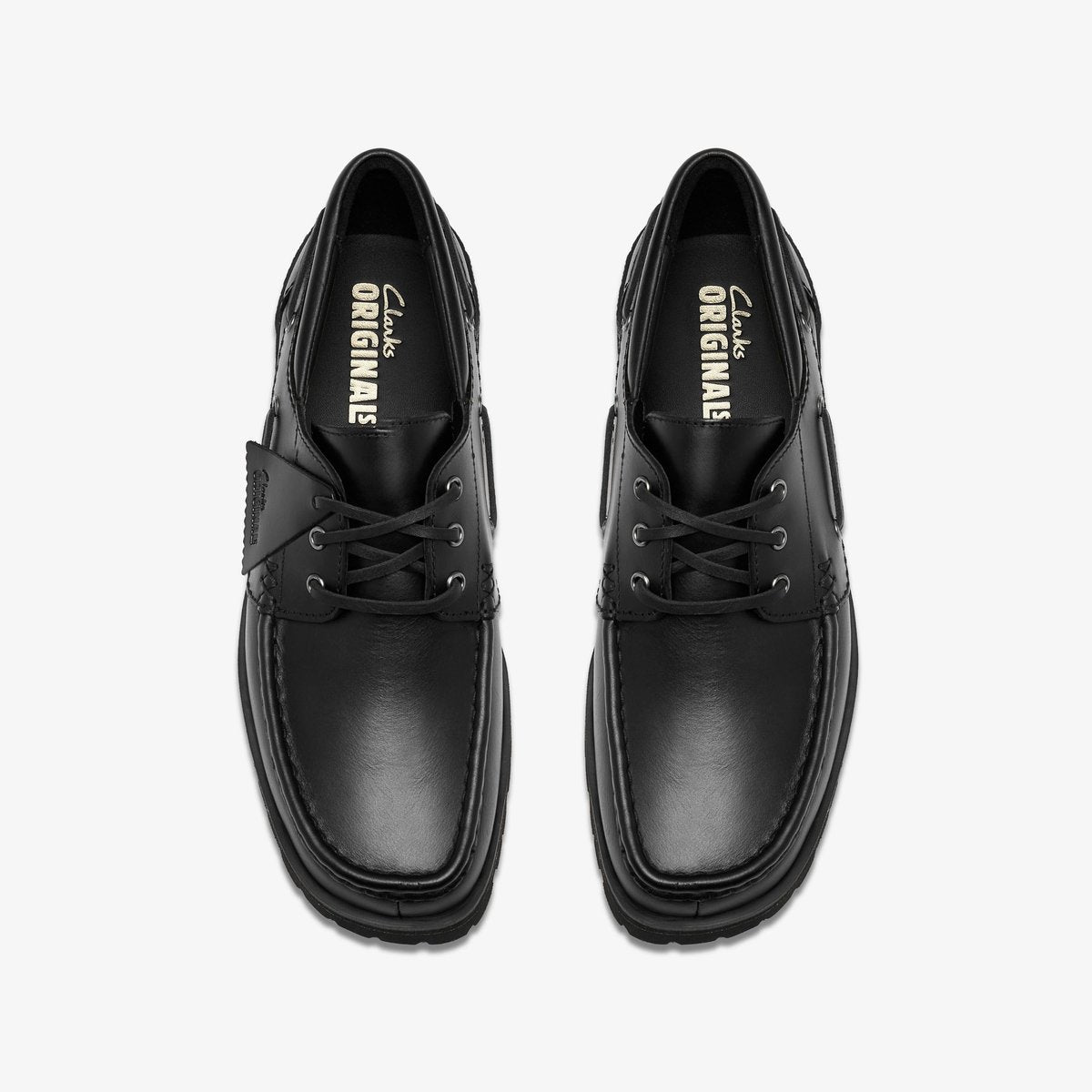 CLARKS Yukoner Boat Black Leather
