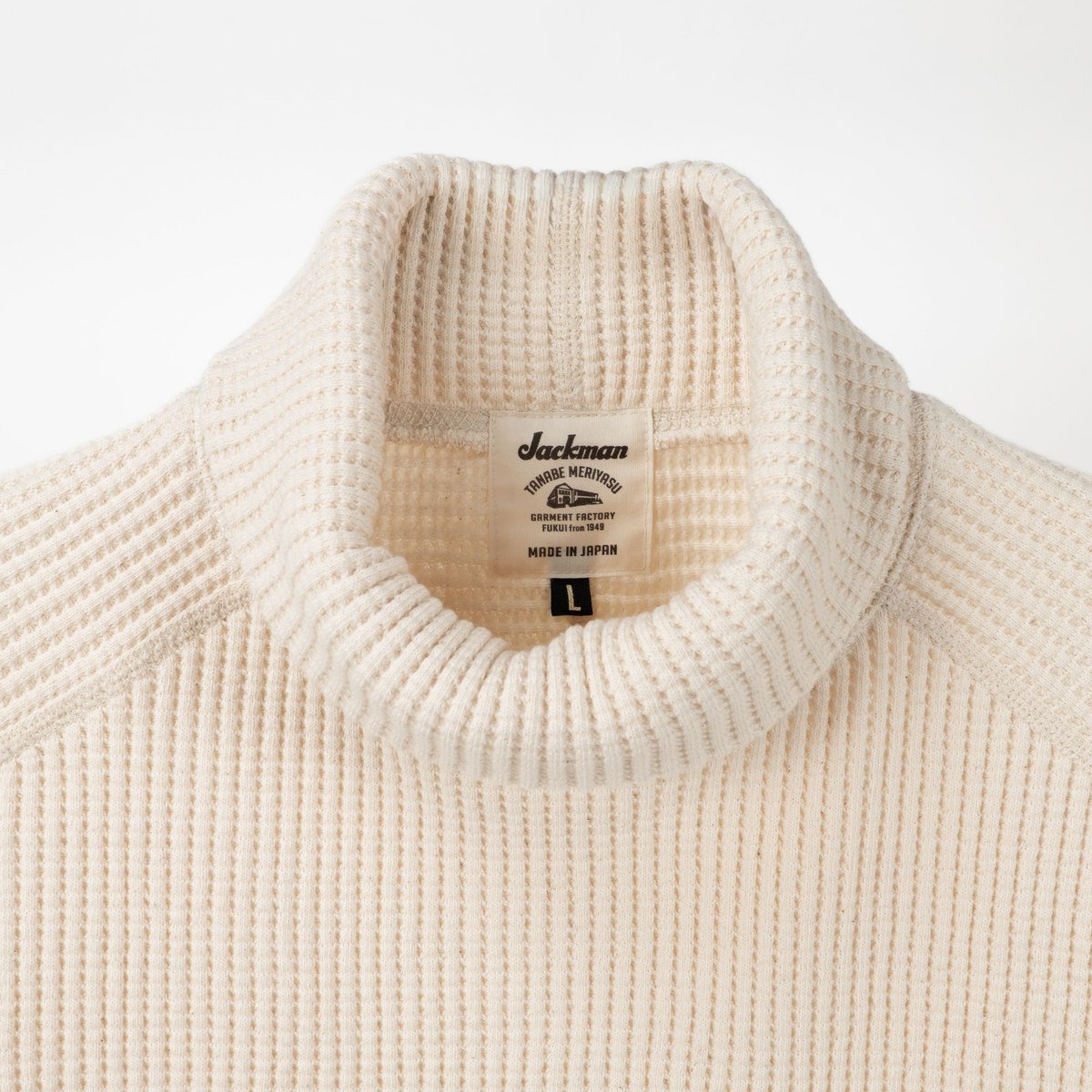 Jackman Waffle Highneck Ecru