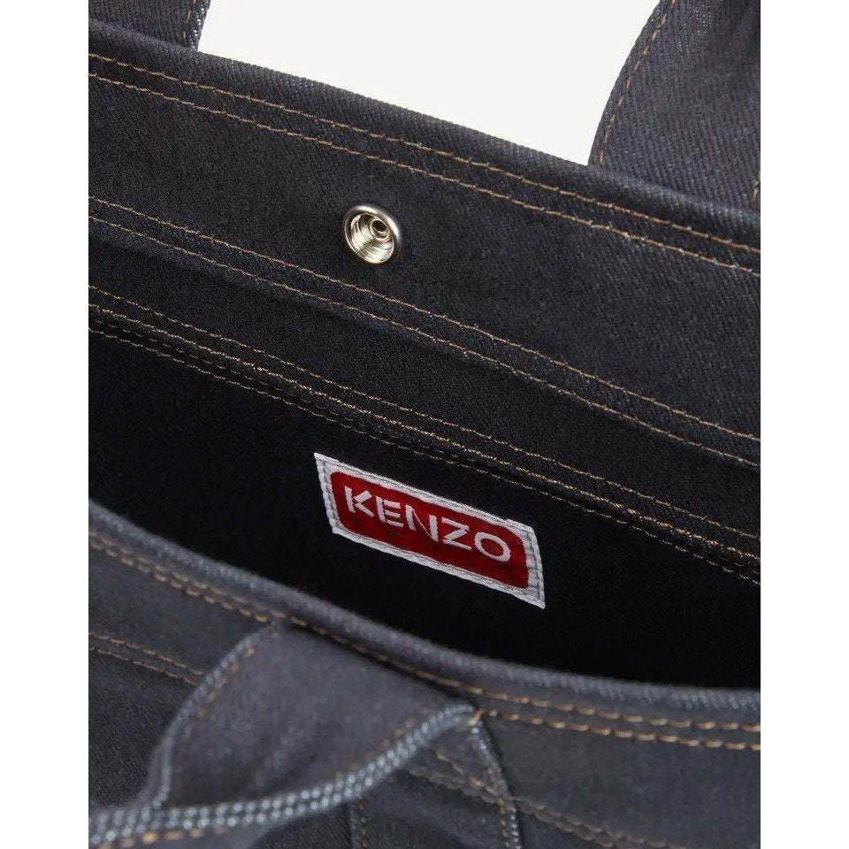 KENZO TULIP SMALL TOTE BAG Navy Blue