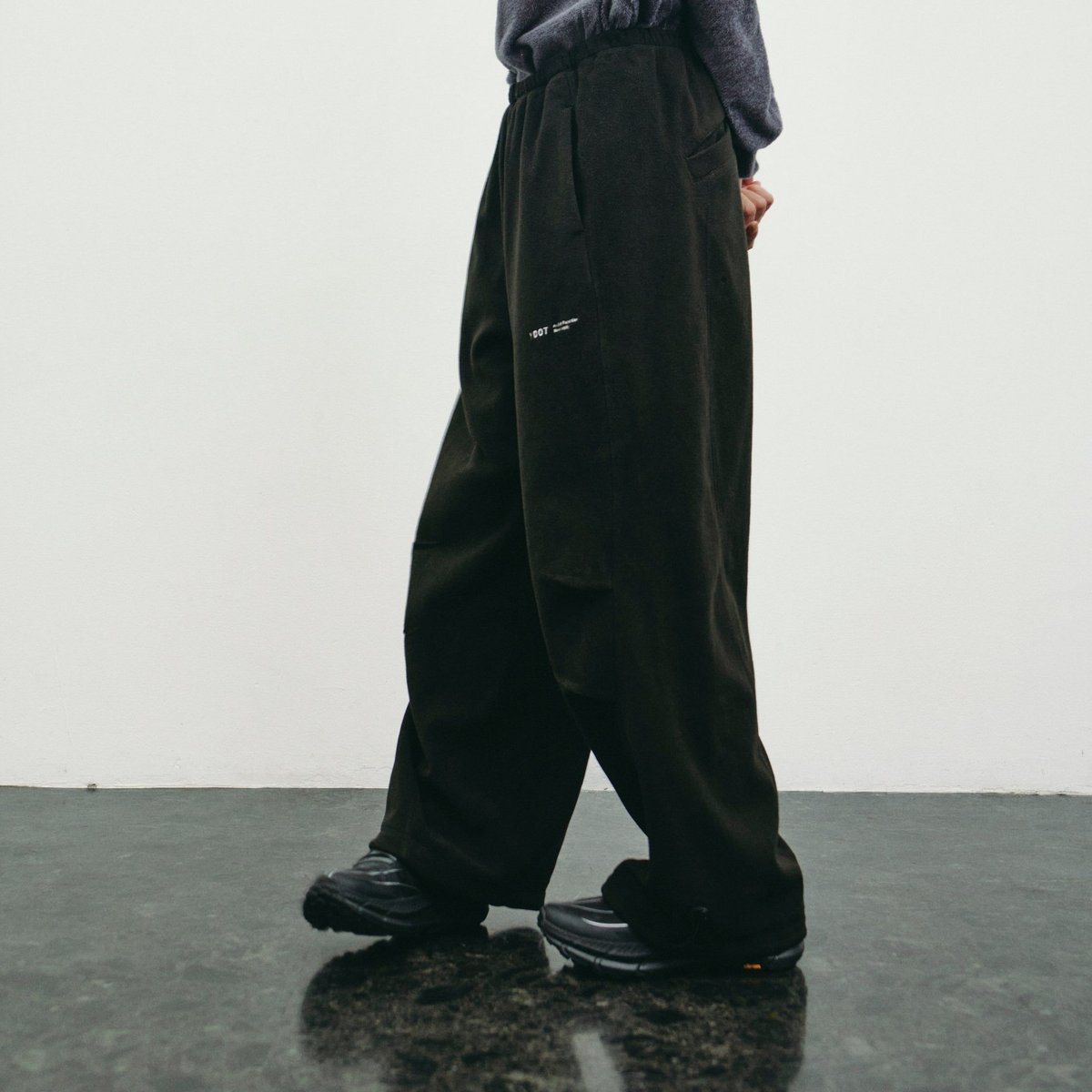 YDOT TECH FLEECE CIRCLE BUGGY PANTS Black