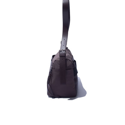 F/CE. TECH LEATHER SHOULDER DUFFLE BAG Brown