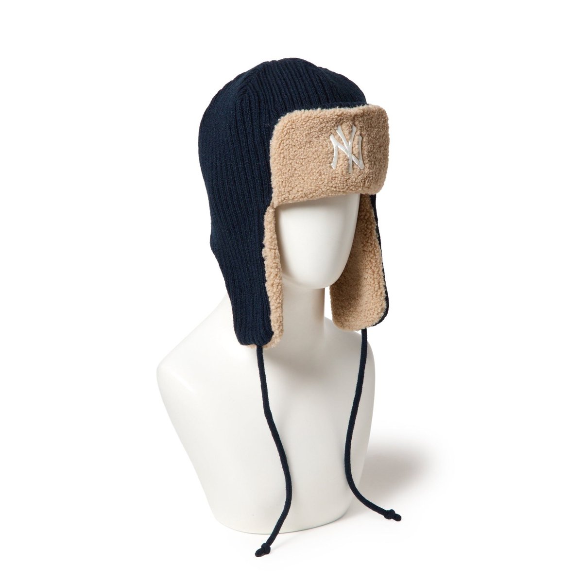 NEW ERA KNIT TRAPPER NEYYAN RIB KNIT NVY