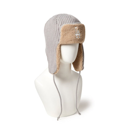 NEW ERA KNIT TRAPPER LOSDOD RIB KNIT GRY