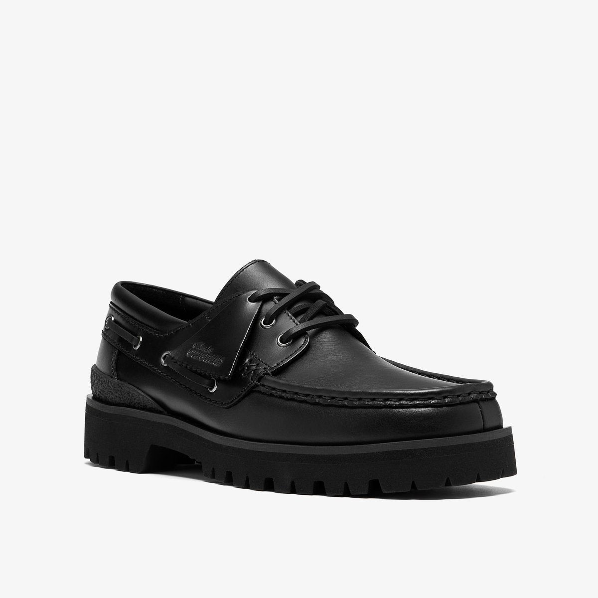 CLARKS Yukoner Boat Black Leather