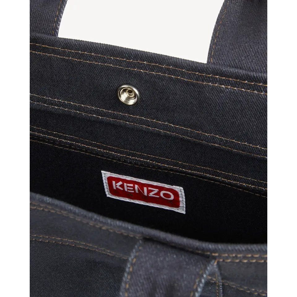 KENZO TULIP LARGE TOTE BAG Navy Blue