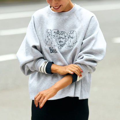 good rock speed × HULLE BEATLES CUT OFF SWEAT(HLEX) ASH