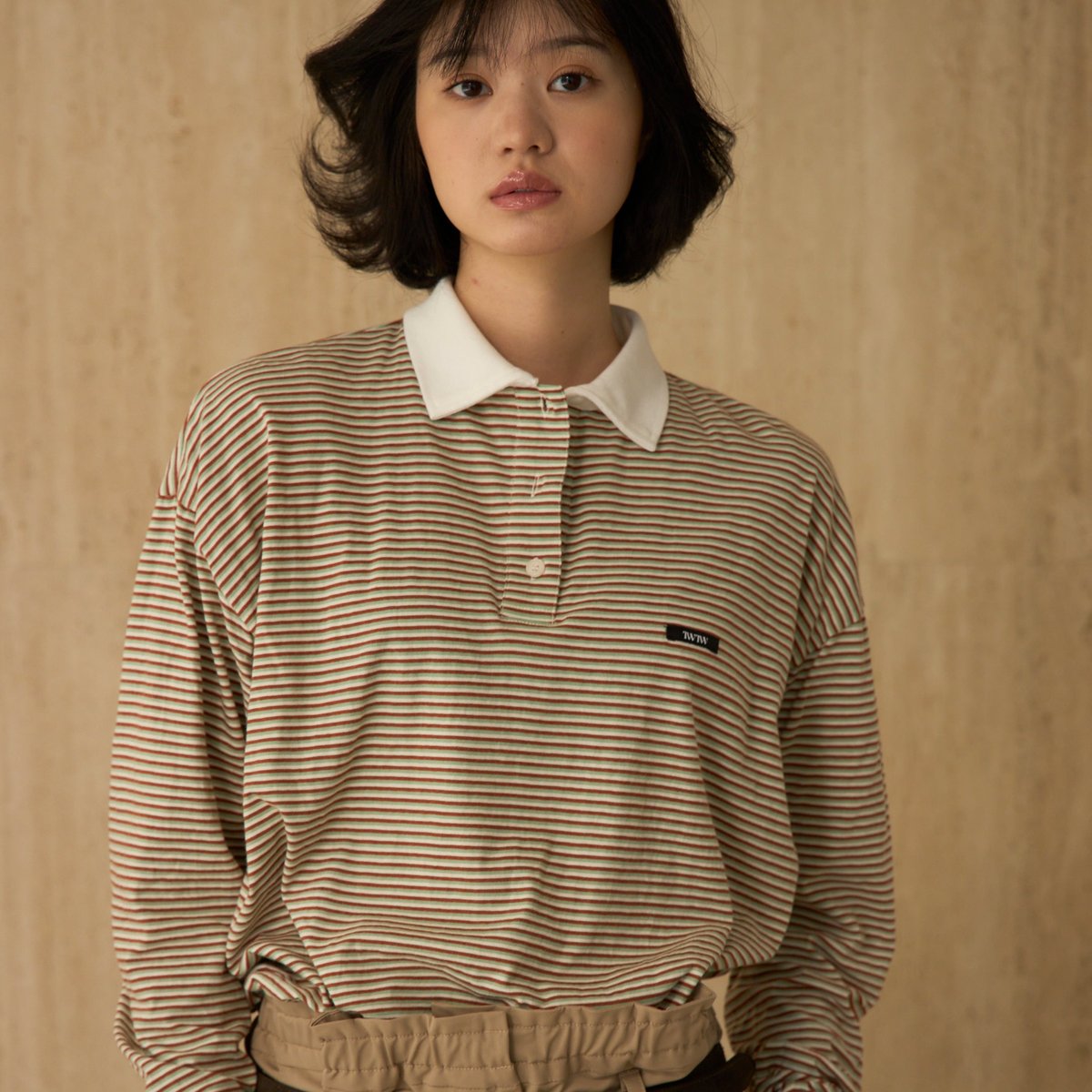 TW LS Border Rugger Shirt TW5SS-K001