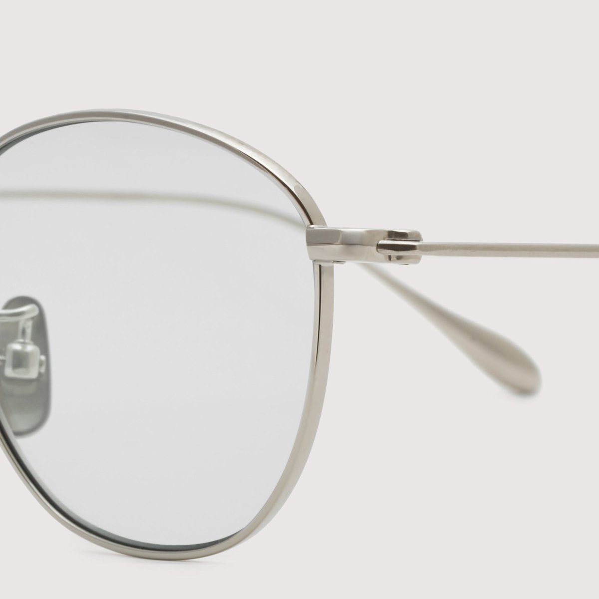 NOCHINO OPTICAL KOUGETSU #1 PLUTINUM SILVER x CLEAR TO D.GREY