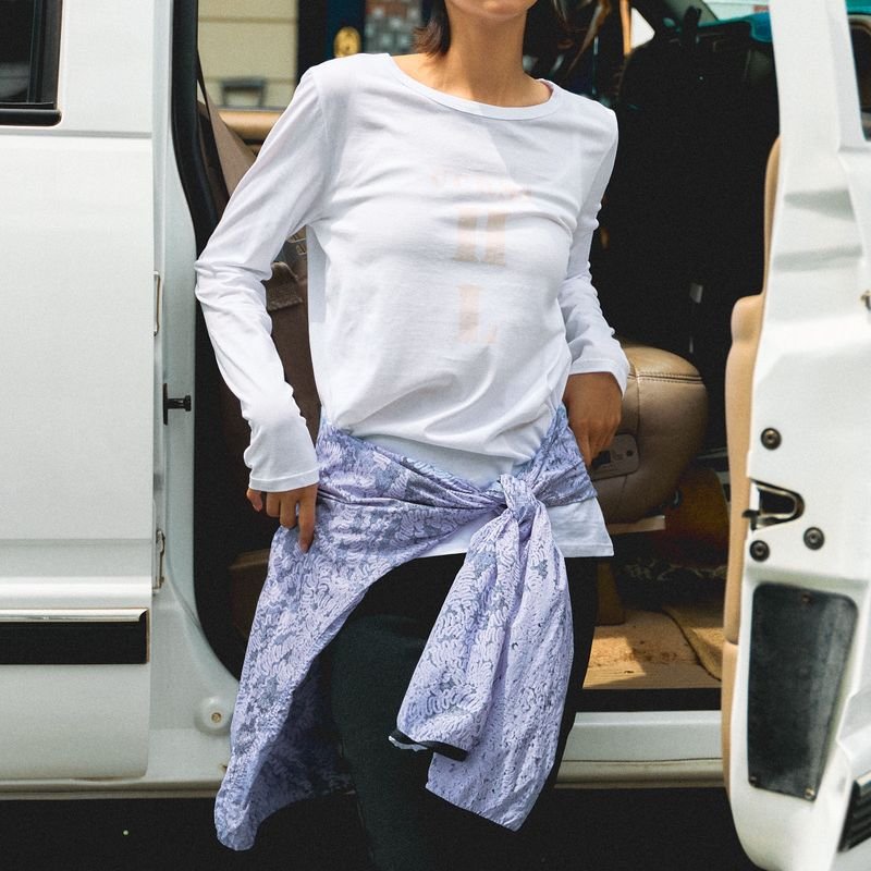 SEESET AIRY LIGHT L/S TEE(HLEX)#52 ＃10/WHT