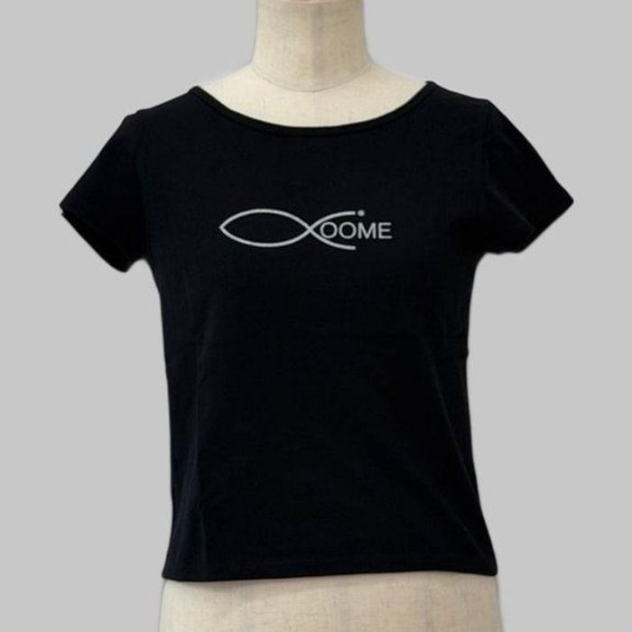 COOME FRENCH SLEEVE SS TEE BLACK-SILVER