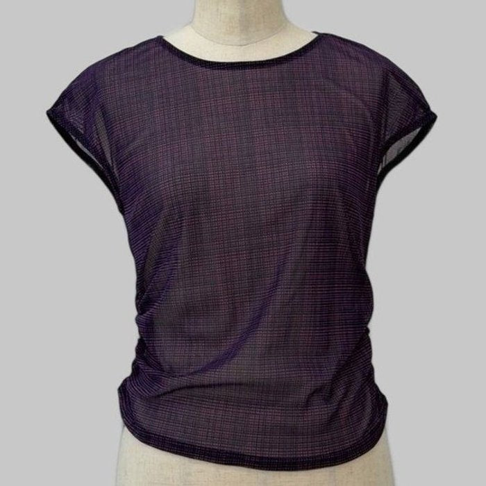 COOME MESH SEE THROUGH TOP PURPLE