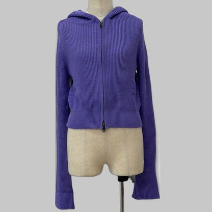 COOME KNIT HOODIE PURPLE