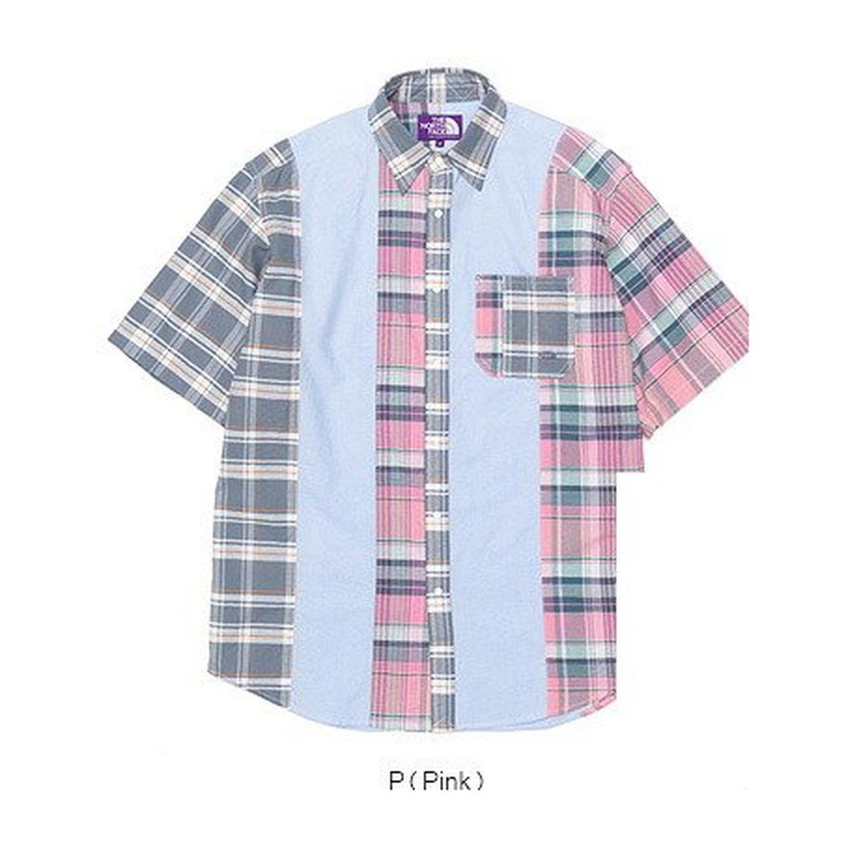 THE NORTH FACE Purple Label パッチワークハーフスリーブシャツ P