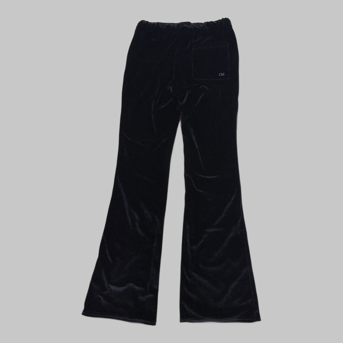 COOME VELOURA FLARE PANTS BLACK
