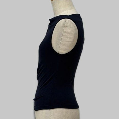COOME SLEEVELESS TWISTED TOP NAVY