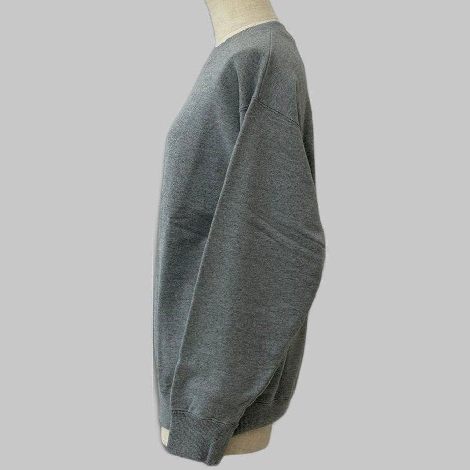 COOME VINTAGE CREW SWEAT SHIRT GREY MELANGE