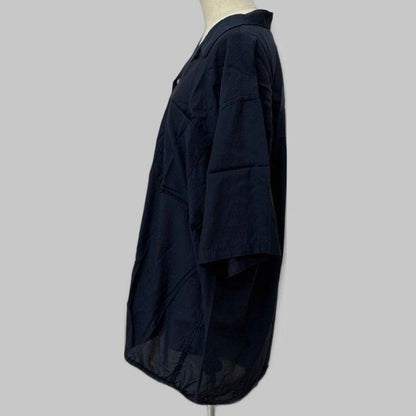 NANAMICA O COLLAR S/S SH NAVY