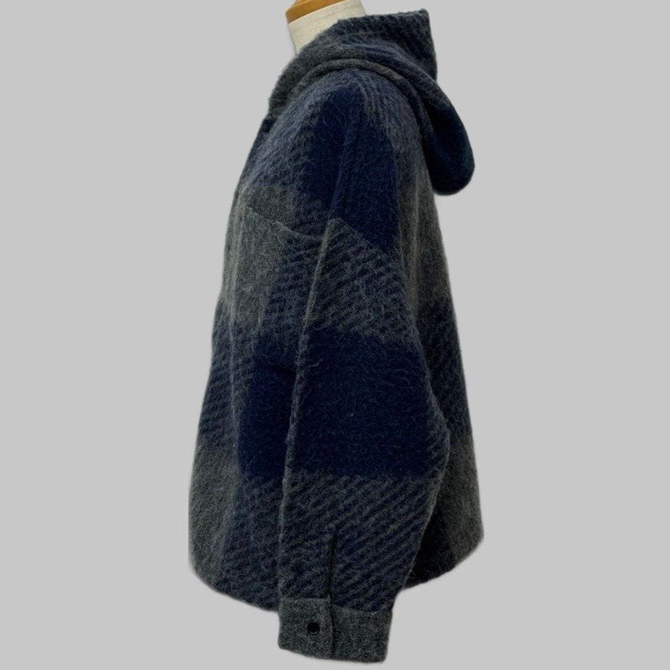NANAMICA MOHAIR HOODED S BLUE