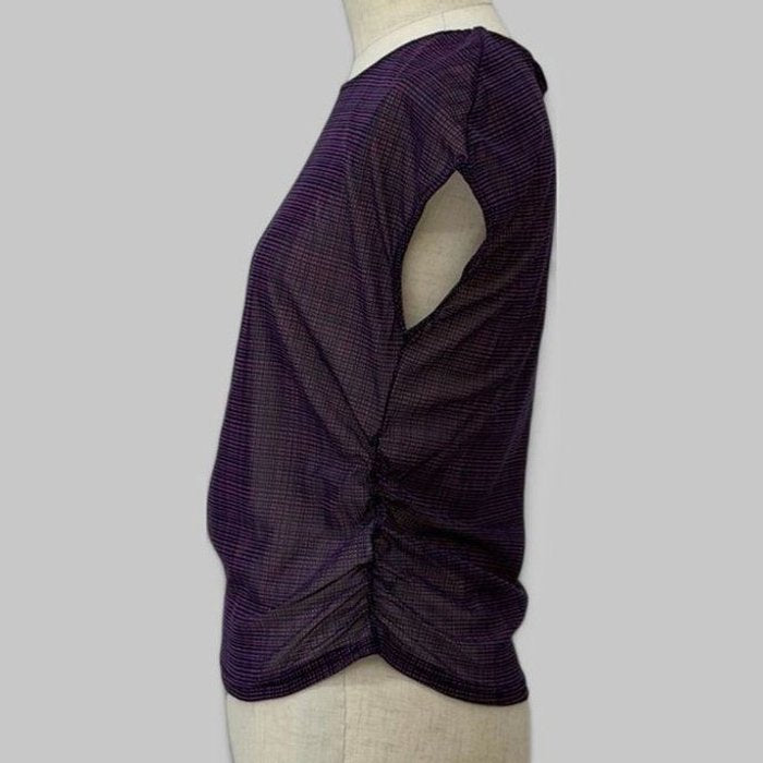 COOME MESH SEE THROUGH TOP PURPLE