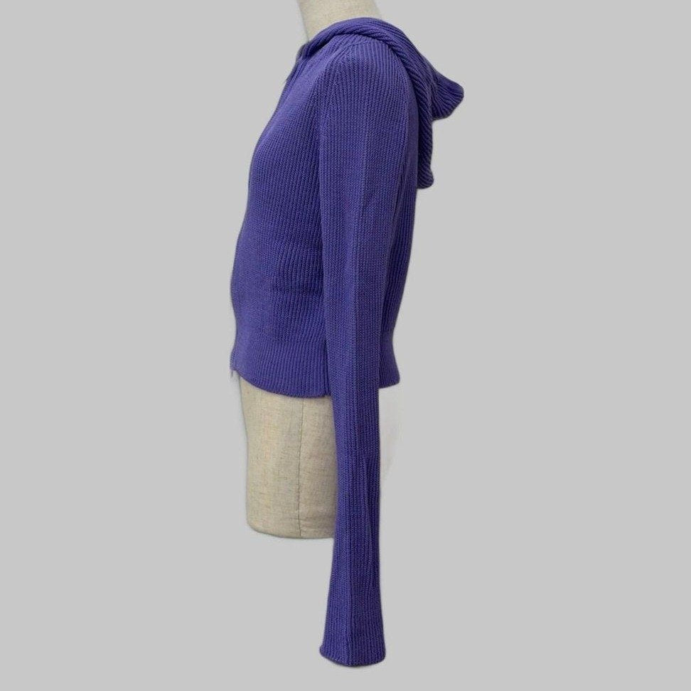COOME KNIT HOODIE PURPLE