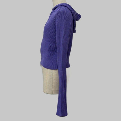COOME KNIT HOODIE PURPLE