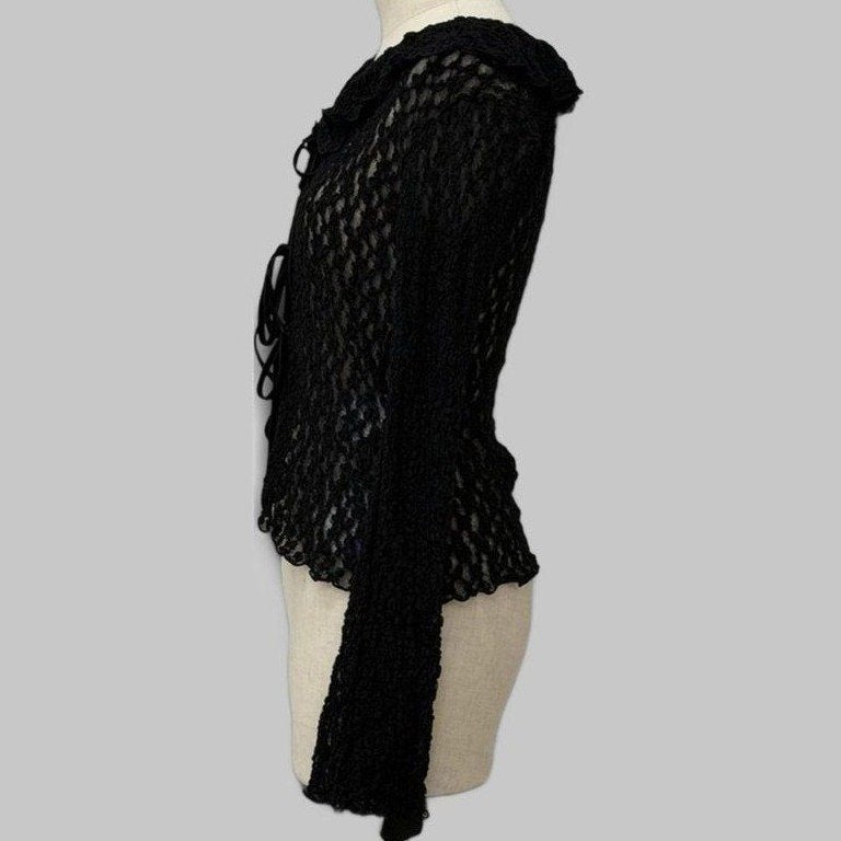 COOME RIBBON BLOUSE BLACK