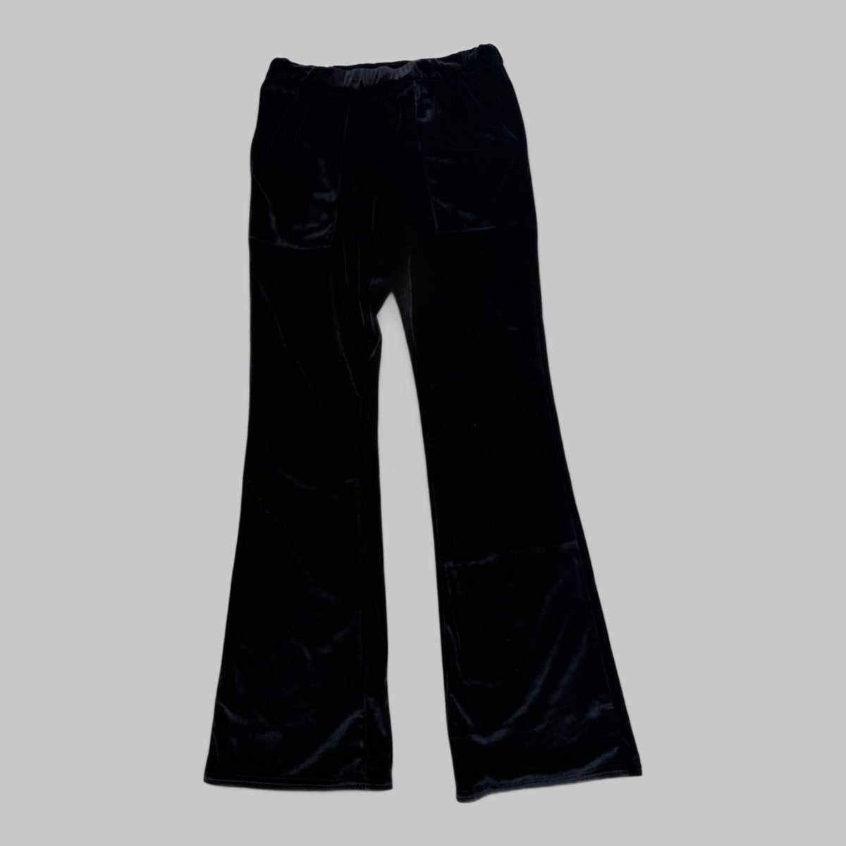 COOME VELOURA FLARE PANTS BLACK
