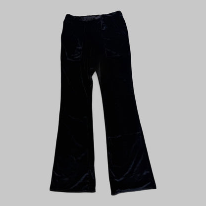 COOME VELOURA FLARE PANTS BLACK