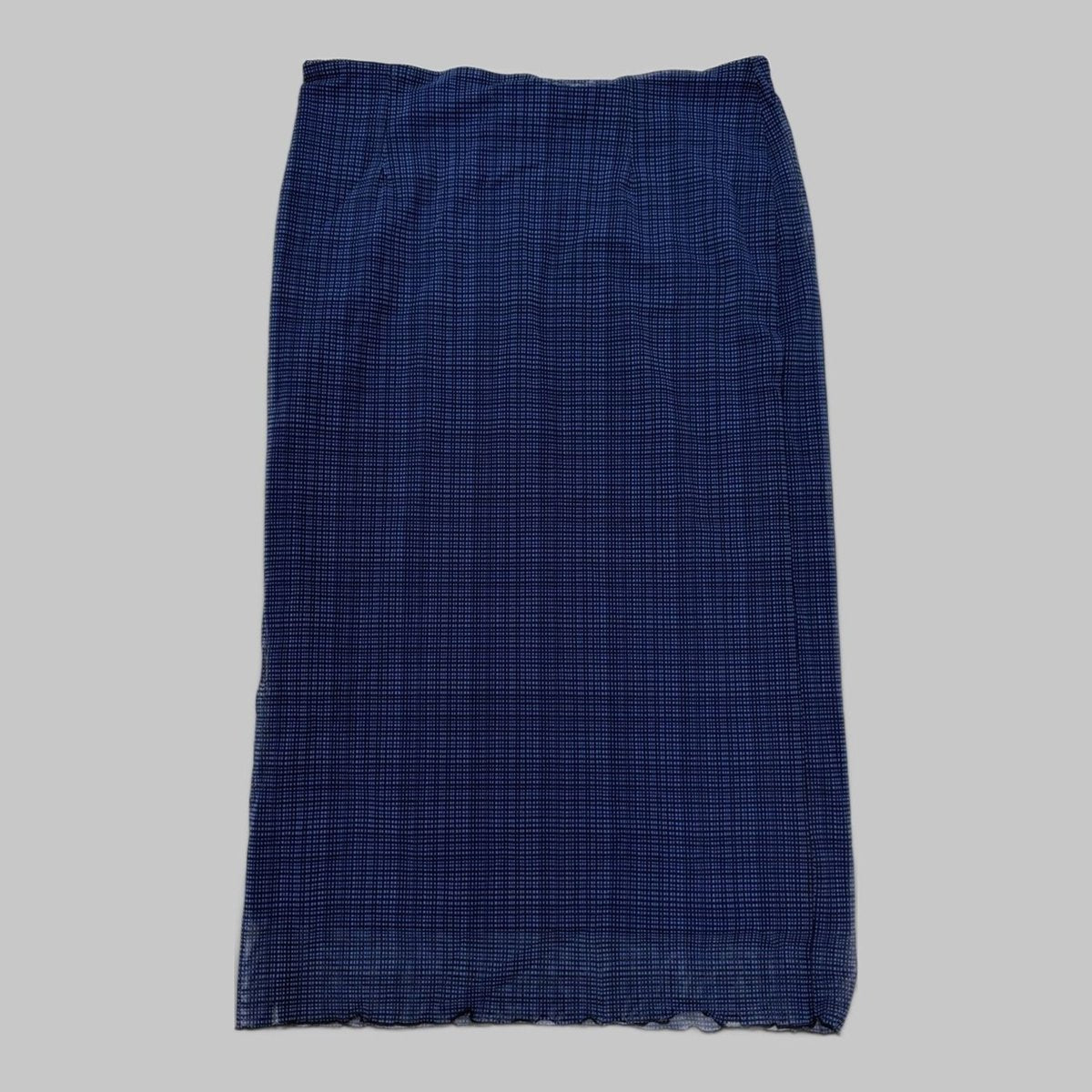 COOME MESH SEE THROUGH MID SKIRT BLUE
