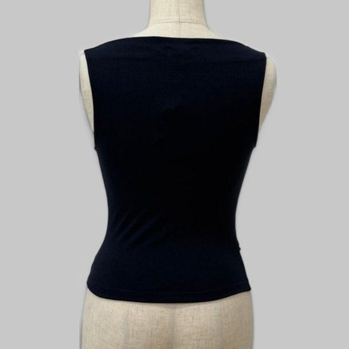 COOME SLEEVELESS TWISTED TOP NAVY