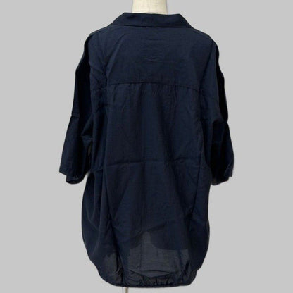 NANAMICA O COLLAR S/S SH NAVY