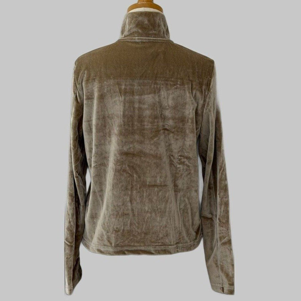 COOME VELOURS ZIP TOP WHITE GOLD