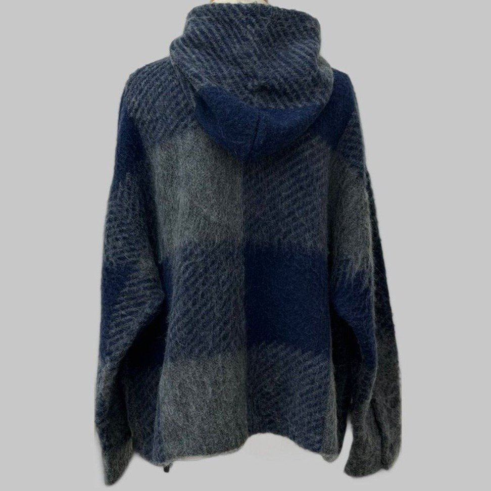 NANAMICA MOHAIR HOODED S BLUE