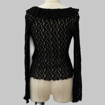 COOME RIBBON BLOUSE BLACK
