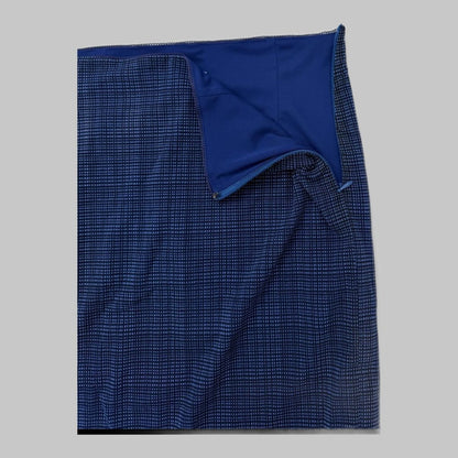 COOME MESH SEE THROUGH MID SKIRT BLUE