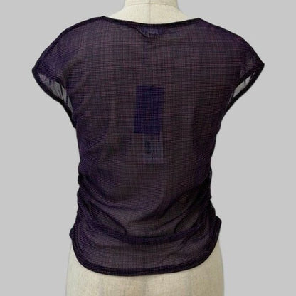 COOME MESH SEE THROUGH TOP PURPLE