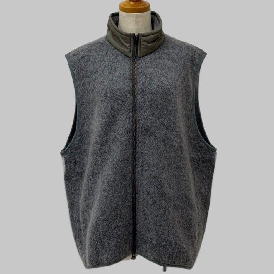 NANAMICA ZIP UP MOHAIR VEST HG
