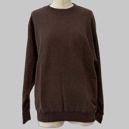 COOME VINTAGE CREW SWEAT SHIRT BROWN