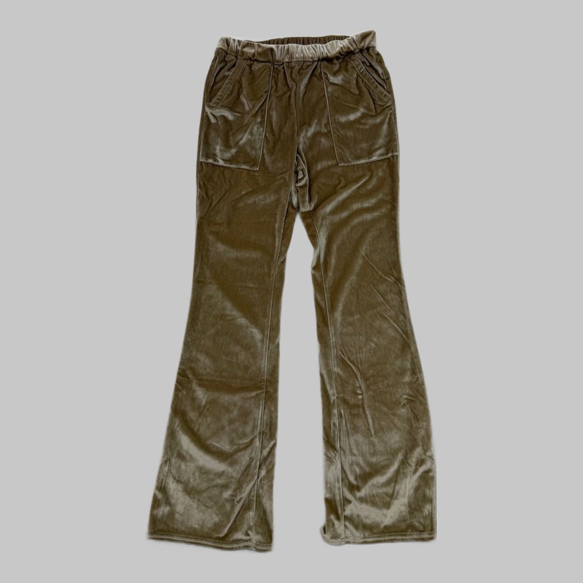 COOME VELOURA FLARE PANTS WHITE GOLD