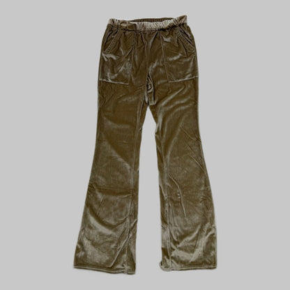 COOME VELOURA FLARE PANTS WHITE GOLD