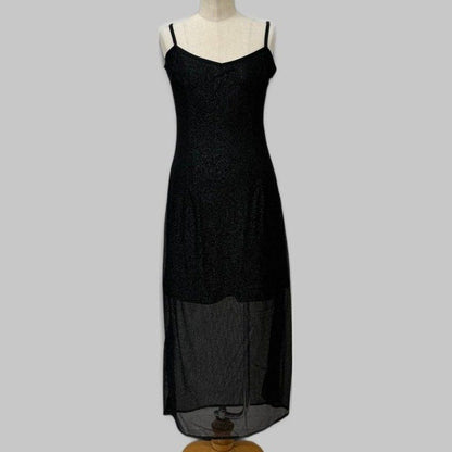 COOME MESH SEE THROUGH DRESS BLACK