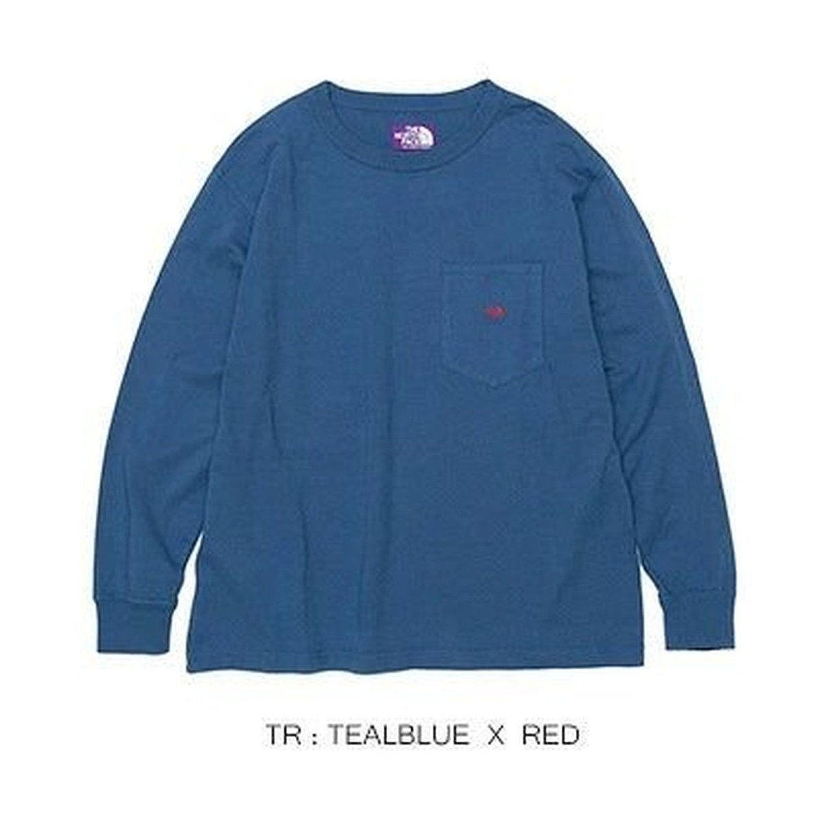 THE NORTH FACE Purple Label 7oz ロングスリーブ ポケットTシャツ TR TEALBLUE X RED