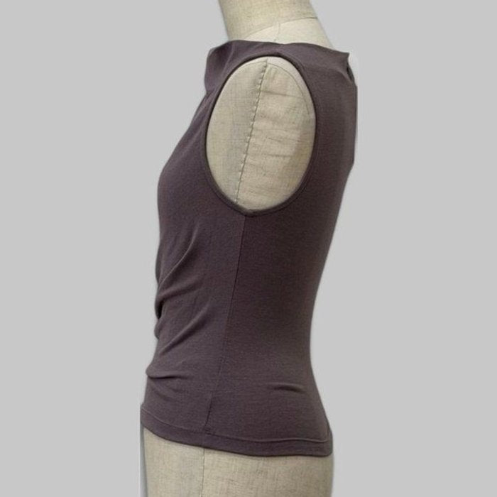 COOME SLEEVELESS TWISTED TOP ROSE GREY