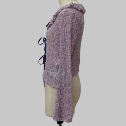 COOME RIBBON BLOUSE PURPLE
