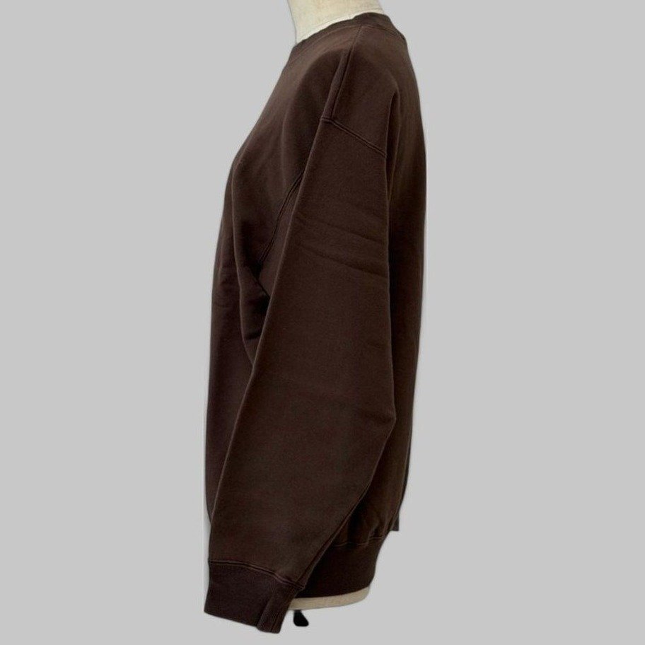 COOME VINTAGE CREW SWEAT SHIRT BROWN