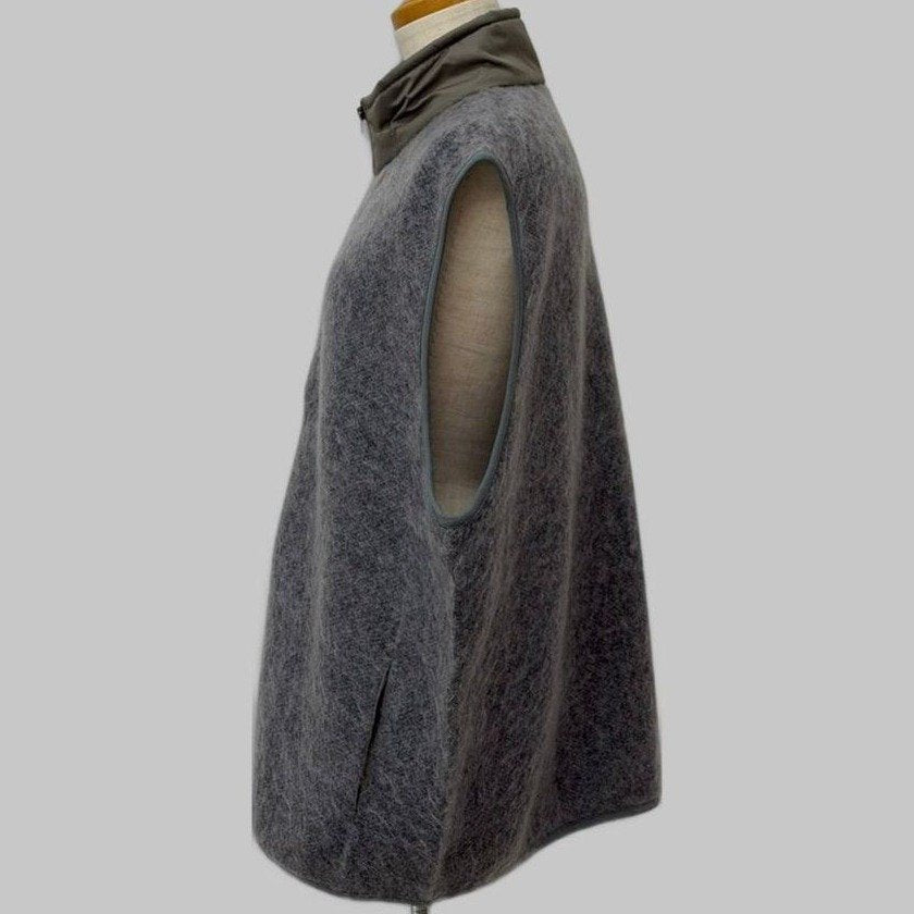 NANAMICA ZIP UP MOHAIR VEST HG
