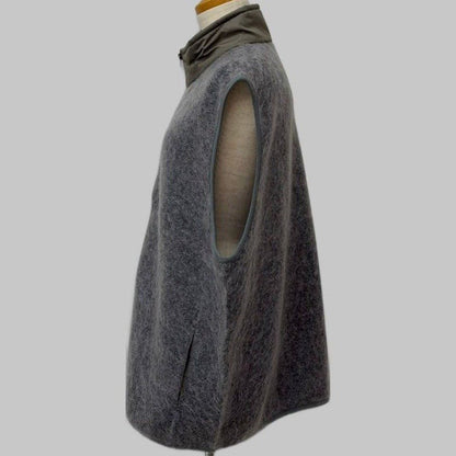 NANAMICA ZIP UP MOHAIR VEST HG