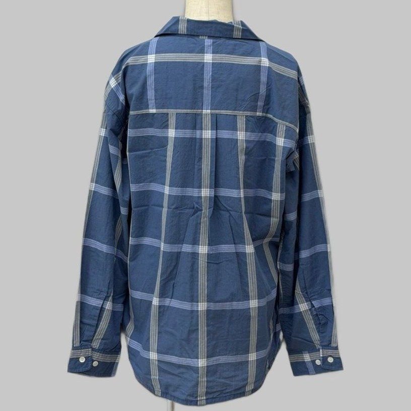 NANAMICA PALAKA CHECK SH BLUE