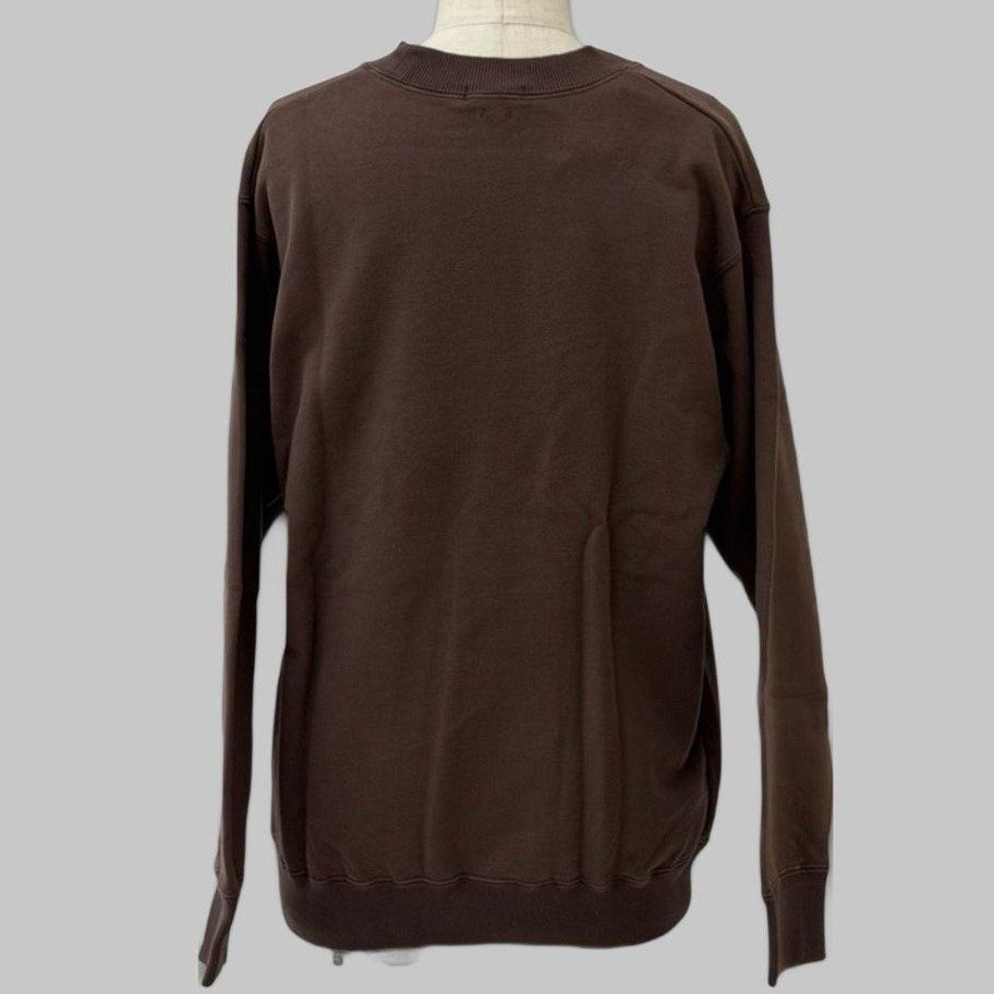 COOME VINTAGE CREW SWEAT SHIRT BROWN