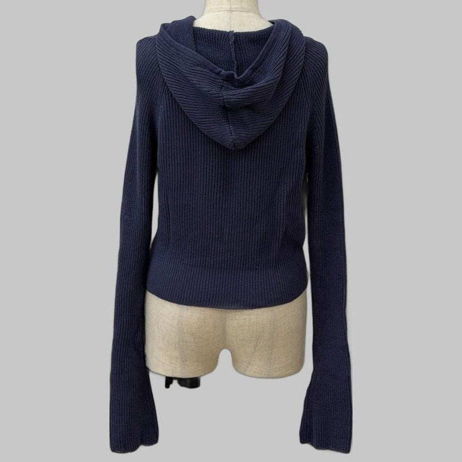 COOME KNIT HOODIE NAVY